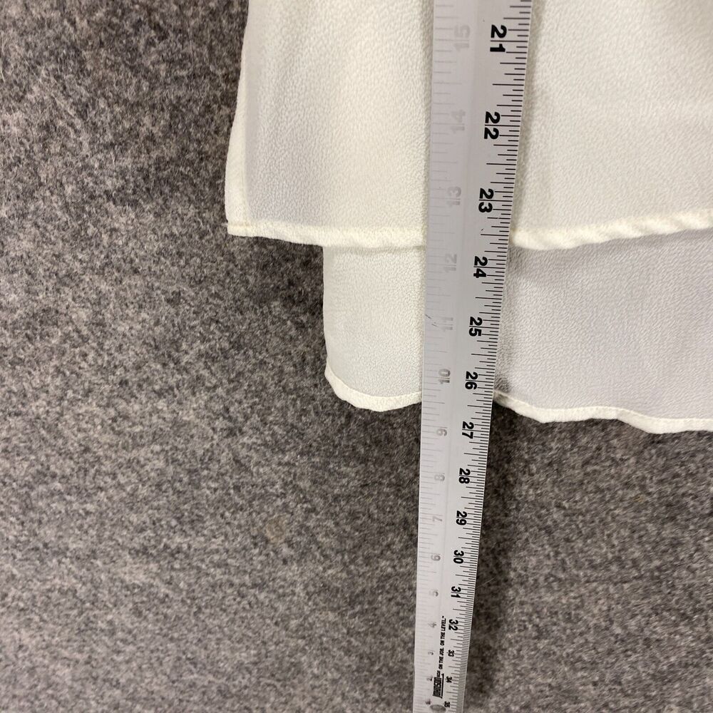 Juicy Couture Blouse Women XS White Rhinestone Crew Neck Sleeveless Wide Strap - Picture 8 of 9